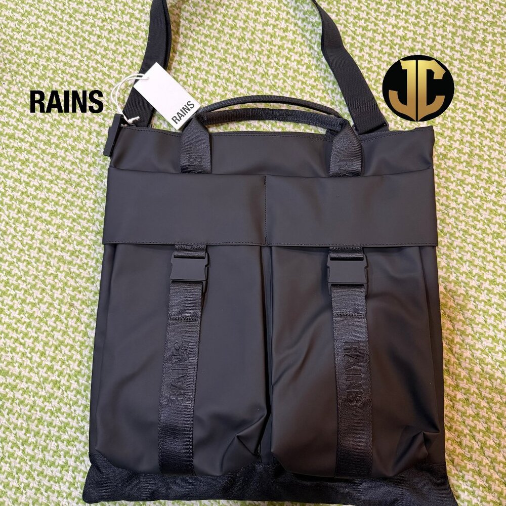 Rains Trail Tote Bag W3 NWT- Black